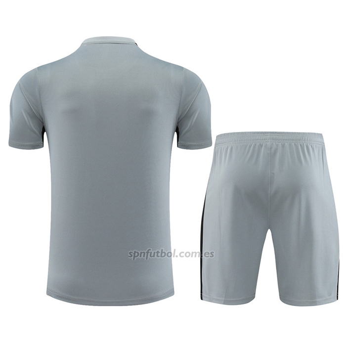 Chandal del Paris Saint-Germain Jordan Manga Corta 2023-2024 Gris - Pantalon Corto